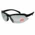 Contemporary Bifocal Safety Glasses, 2.5 Diopter, Clear Polycarbonate Lens/Tint, Black Nylon Frame