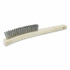 Hand Scratch Brush, 4 x 18 Rows, Stainless Steel Bristles, Curved Handle