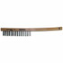 Hand Scratch Brush, 3 X 19 Rows, Carbon Steel Bristles, Curved Wood Handle 388