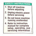 Label - Safety Instructions 78-8070-1366-5