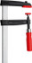 This bar clamp features an ergonomically shaped wood handle. It has a stable, solid flat rail with serrations to prevent slipping. The flat rails are an economical alternative. BESSEY German quality at an appealing price for medium duty industrial applications. BESSEY. Simply better.