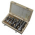 6 Piece Carbon Npt Pipe Tap Set In Wood Case (1/8" - 1")
