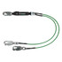 Leading Edge 6' Energy Absorbing Lanyard: Dual Leg, Alu Swivel Snap Hooks