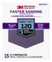 3M Pro Grade Precision Faster Sanding Sanding Sheets 27120PGP-15, 9 in x 11 in, 120 grit, Medium, 15/pk