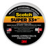 Scotch® Super 33+ Vinyl Electrical Tape 6132-BA-8, 3/4 in x 52 ft x
0.007 in (19 mm x 15,8 m x 0.177 mm), 8/case