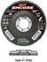 Regular Density Discs - Fiberglass Backing,Encore  Type 27 Regular Density Flap Disc,  5/8-11 Hub 71239
