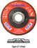 High Density Discs - Fiberglass Backing,Ovation? High Density Flap Disc - Type 27,  7/8 Arbor - No Hub 78038