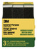 3M General Purpose Sanding Sponge 909NA-3P-CC, 3 3/4 in x 2 5/8 in x 1 in, Dual Grit, Medium/Coarse, 3 sponges/pack, 6 pks/cs