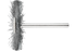 PFERD Mounted Wheel Brush 1-1/2" Dia. .005 Carbon Steel 1/8" Stem