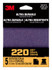 3M Ultra Durable Power Sanding 1/4 Sheet, 220 grit, 1/4Sht5pk220, 5 pk, 20/case