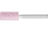 PFERD Vitrified Mounted Point, STEEL EDGE, 1/2" x 1, 46 Grit, W189, AO, 1/4" Shank