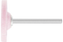 PFERD Vitrified Mounted Point, STEEL EDGE, 1" x 1-1/8, 60 Grit, W215, AO, 1/4" Shank