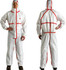 3M Chemical Protective Coverall 4565, White + Red, Type 4/5/6, L, 20 Each/Case