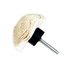 3" White Mushroom (Goblet) Buff - 1/4" Shank