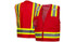 Survey Vest w/clear pocket-Red-XL