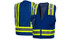 Survey Vest w/clear pocket-Blue-S
