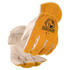 Black Stallion GRAIN/SPLIT COWHIDE - ELASTIC WRIST DRIVER'S STYLE GLOVES Large | White/Tan