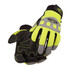 Black Stallion SPANDEX and Grain Pigskin REINFORCED HI-VIS ERGONOMIC GLOVES 2XL | Lime Grn/Black