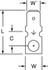 Non-Insulated Rectangular Tongue Male Disconnect Adapters
