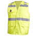 Black Stallion 9 oz Flame Resistant ANSI HI-VIS Cotton VEST w/ SILVER REFLECTIVE Small | Yellow