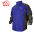 Black Stallion BSX Blue Flames Flame Resistant Jacket 9 oz Flame Resistant - w/ Pig Grain Sleeve Small