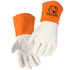 Black Stallion Light Grain Pigskin - Long CUFF MIG WELDING GLOVES Small | Orange