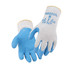 Black Stallion NATURAL Rubber COATED - COTTON/POLY STRING KNIT SYNTHETIC GLOVES XL | White/Light Blue