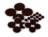 Scotch Felt Pads SP858-NA, Round, Brown Assorted 201/pk