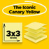 Post-it Dispenser Pop-up Notes R330-YW, 3 in x 3 in, (7.62 cm x 7.62 cm), Canary Yellow