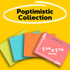 Post-it Notes 653-4AF, 1 3/8 in x 1 7/8 in (34.9 mm x 47.6 mm), Poptimistic Collection
