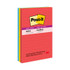 Post-it® Super Sticky Notes, Playful Primaries, 4in x 6in, Lined