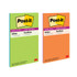 Post-it® Super Sticky Notes, 5 in x 8 in, Energy Boost, Lined, 4 Pads/Pack