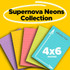 Post-it Super Sticky Notes 660-5SSMIA, 4 in x 6 in (101 mm x 152 mm), Miami colors 684