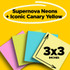 Post-it Notes 654-24SSCYM, 3 in x 3 in (76 mm x 76 mm)