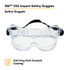 3M 332 Impact Safety Goggles Anti-Fog 40651-00000-10, Clear Anti FogLens, 10 EA/Case 62138