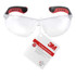 3M Flat Temple Safety Eyewear, 47010-HT6, Black/Red Frame,Clear/Scratch Resistant Lens, 6/case, 1 Eyewear 87257