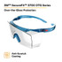 3M SecureFit 3700 Series, SF3701AS-BLU, Blue Temple, Clear OTG Anti-scratch lens, 10 per case 27897