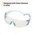 3M SecureFit 300 Series, SF301SGAF-LBL, Ice Blue Temples, ScotchgardAnti-fog Coating, Clear AF-AS lens, 20 ea/Case 27879