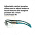 3M Solus 2000 Series, S2001SGAF-BGR, Gray/Blue-Green Temples,
Scotchgard Anti-Fog Coating, Clear AF-AS lens, 20ea/cs