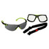 3M Solus 1000 Series S1202SGAF-TKT, Grn/Blk, Scotchgard Anti-Fog Coating, Gray AF-AS lens, TPE/Strap, 20 ea/Case