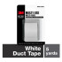 3M White Duct Tape, 1005-WHT-CD, 1.5 in x 5 yd (38.1mm x 4.57m), 12/cs 81081