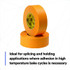 3M Performance Flatback Tape 2525, Orange, 18 mm x 55 m, 9.5 mil, 48
Rolls/Case