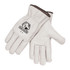 Black Stallion Grain COWHIDE - ELASTIC WRIST DRIVER'S STYLE GLOVES Large 92L | White