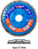TrimBack Flap Discs,TrimBack Ceramic  Type 27 Regular Density Flap Disc,  7/8 Arbor - No Hub 70833