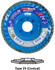 TrimBack Flap Discs,TrimBack Stainless  Type 29 Regular Density Flap Disc,  5/8-11 Hub 70944