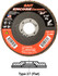 Regular Density Discs - Fiberglass Backing,Encore Ceramic  Type 27 Regular Density Flap Disc,  5/8-11 Hub 72362