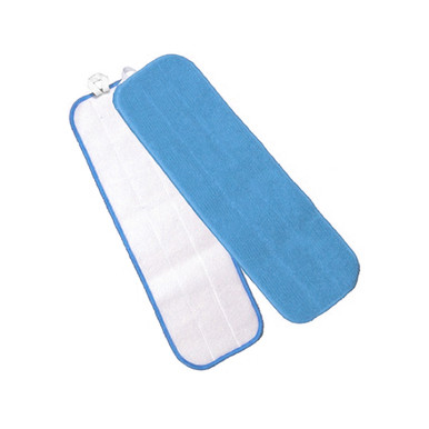 MicroWorks Microfiber Wet Flat Mop - Blue 2504-MFFP-18B - Strobels