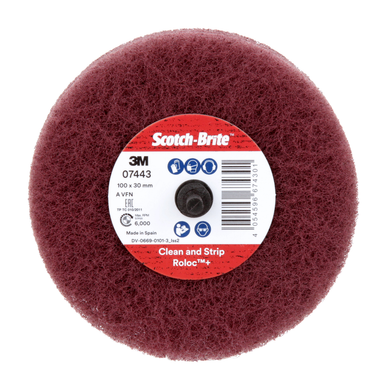 Scotch-Brite Roloc+ Scuffing Wheel 67430 | Tubing & Molded Parts