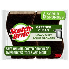 Scotch-Brite Greener Clean Non-Scratch Scrub Sponge 97036, 6/6 93297  Industrial 3M Products & Supplies - Strobels Supply