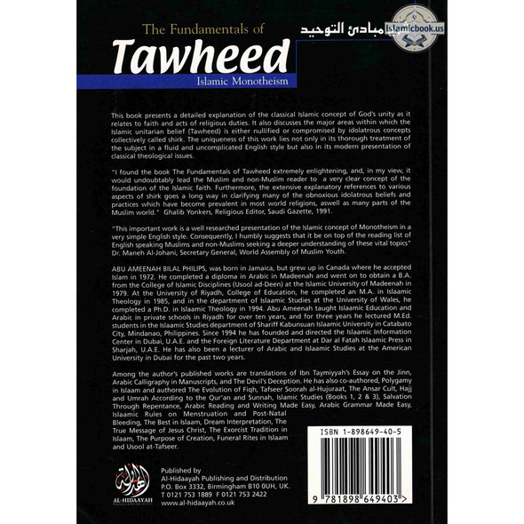 The Fundamentals of Tawheed By Dr Abu Amina Bilal Philips,ISBN: 9781898649403